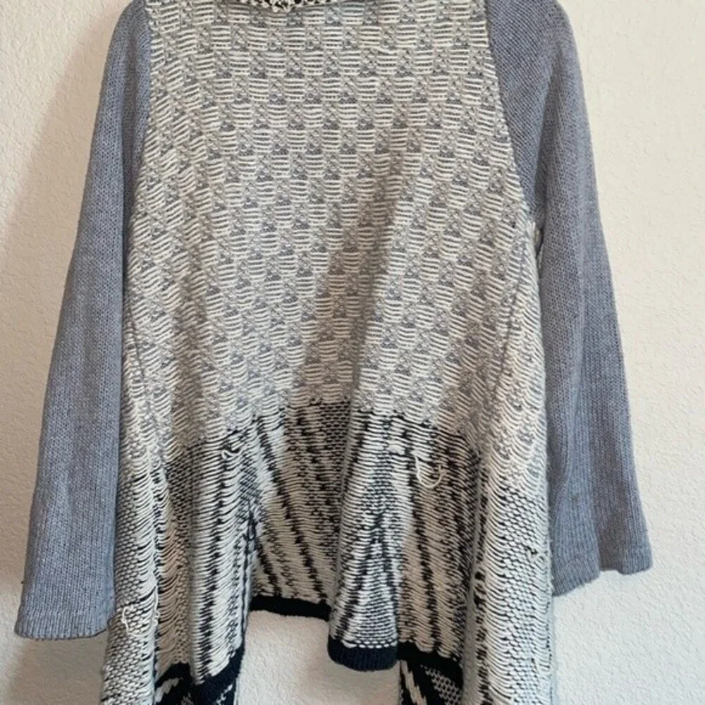 Soprano western wool cardigan waterfall tassel M aztec nashville southwest